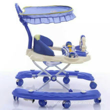 Multi-function round baby walker/doll toy baby rolling walkers/plastic swivel wheel baby walkers